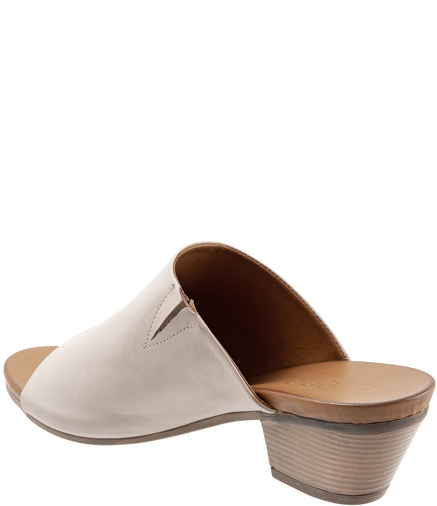 Bueno Simone Leather Block Heel Slide Sandals