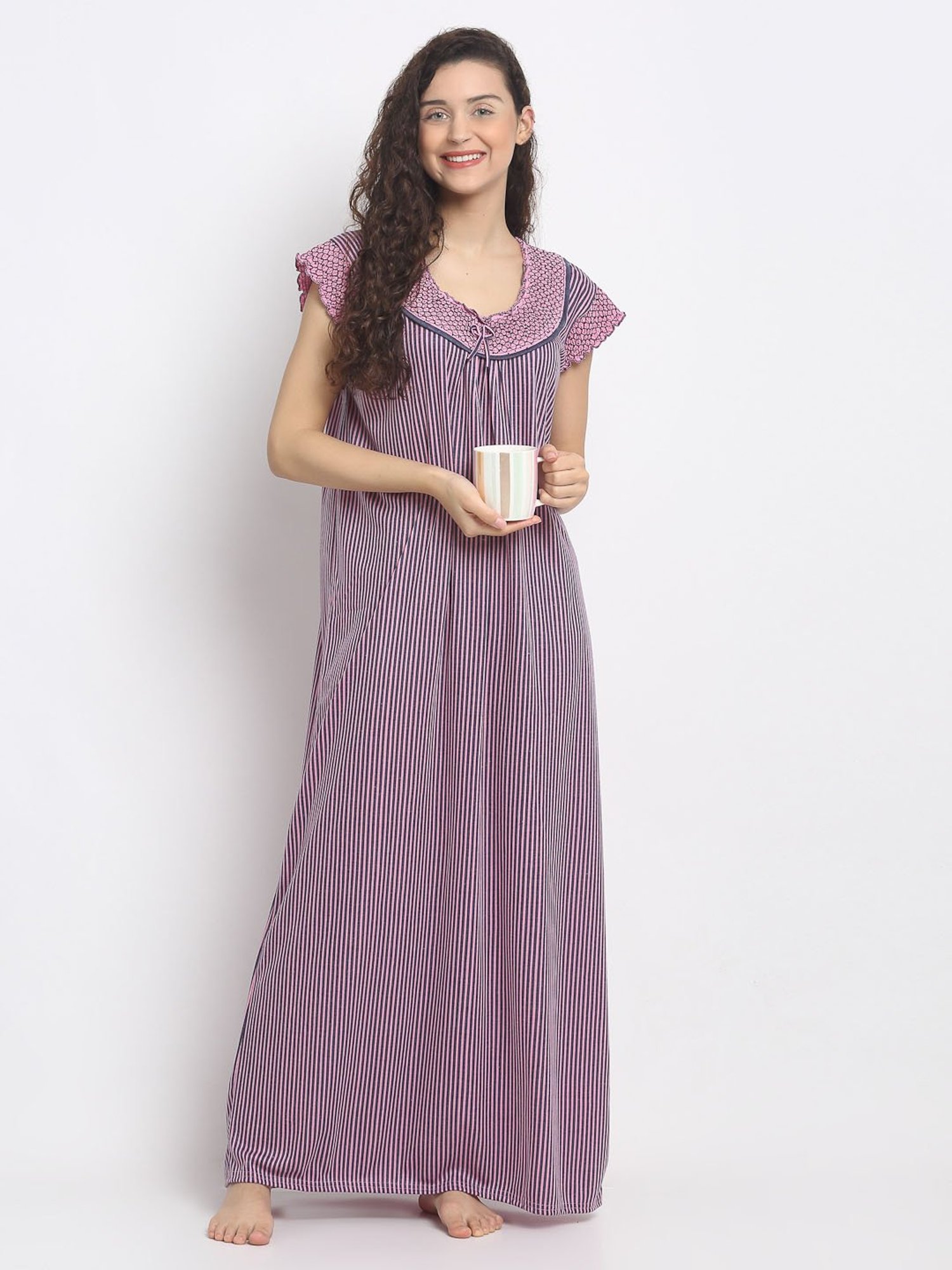 Secret Wish Pink Striped Nighty