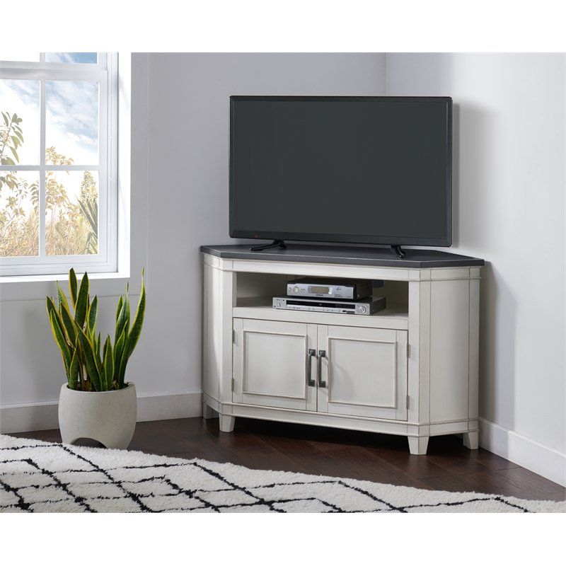 Rosemark 3 Door Media Credenza TV Stand for TVs up to 66" Gray - Treasure Trove Accents