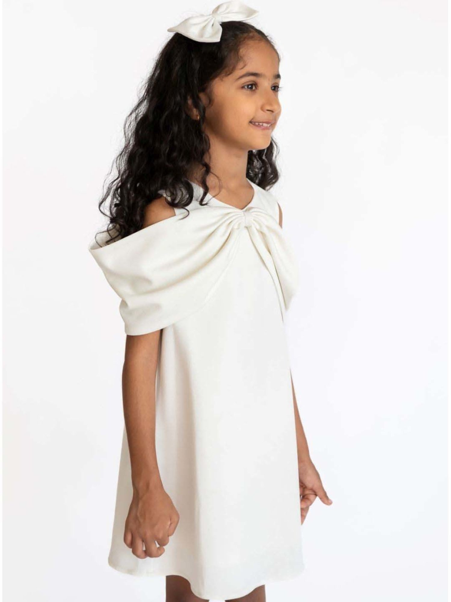 A Little Fable White Regular Fit Dress
