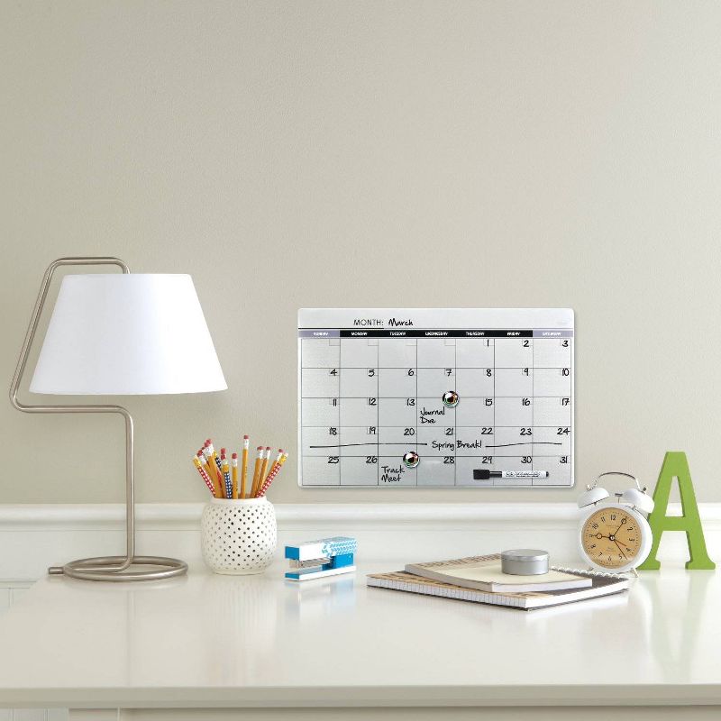 Quartet 11" x 17" Frameless Magnetic Dry Erase Calendar Board