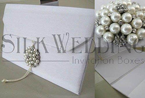 Silk Pocket Fold Clutch with Pearl Closure