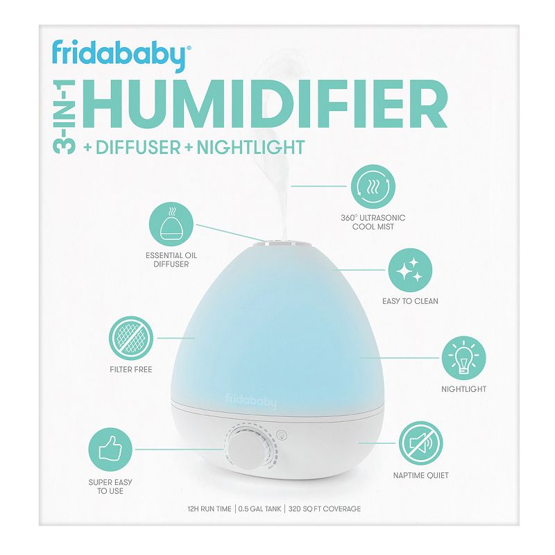 Fridababy 3-in-1 Humidifier with Diffuser and Nightlight
