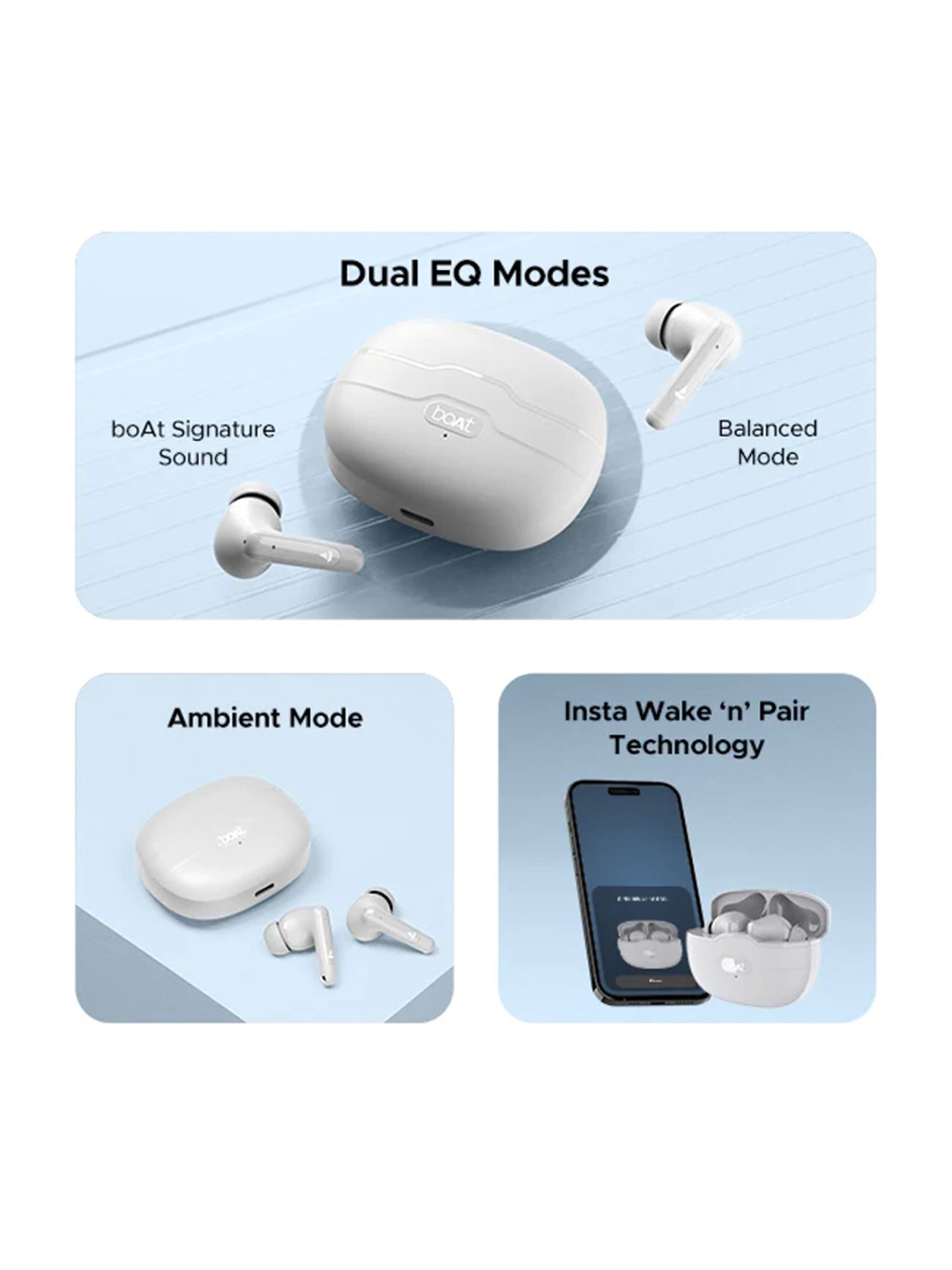 Boat Airdopes Unity ANC In Ear BT Earbuds with Up to 50H Total Playback