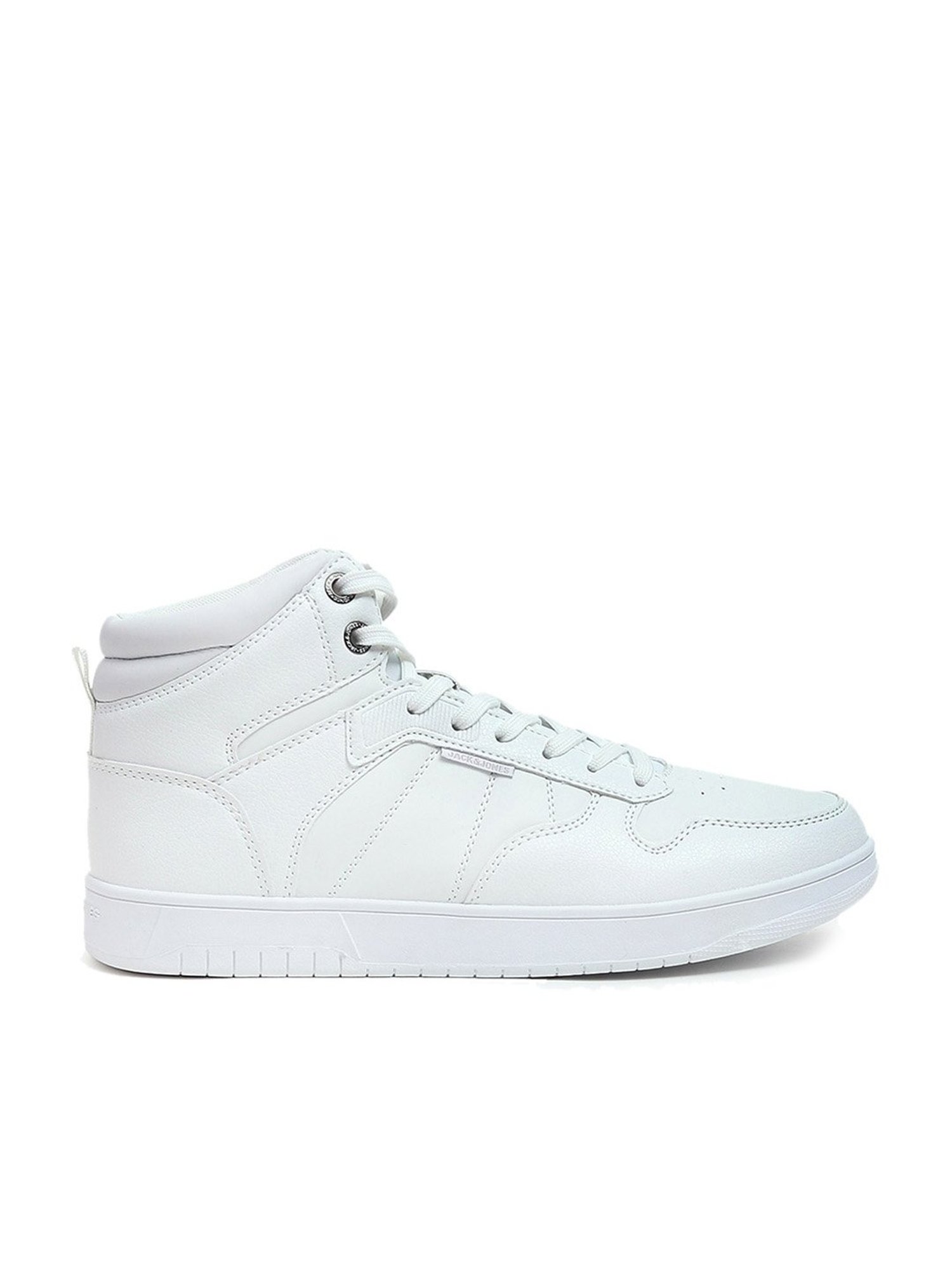 Jack & Jones Men's White Ankle High Sneakers