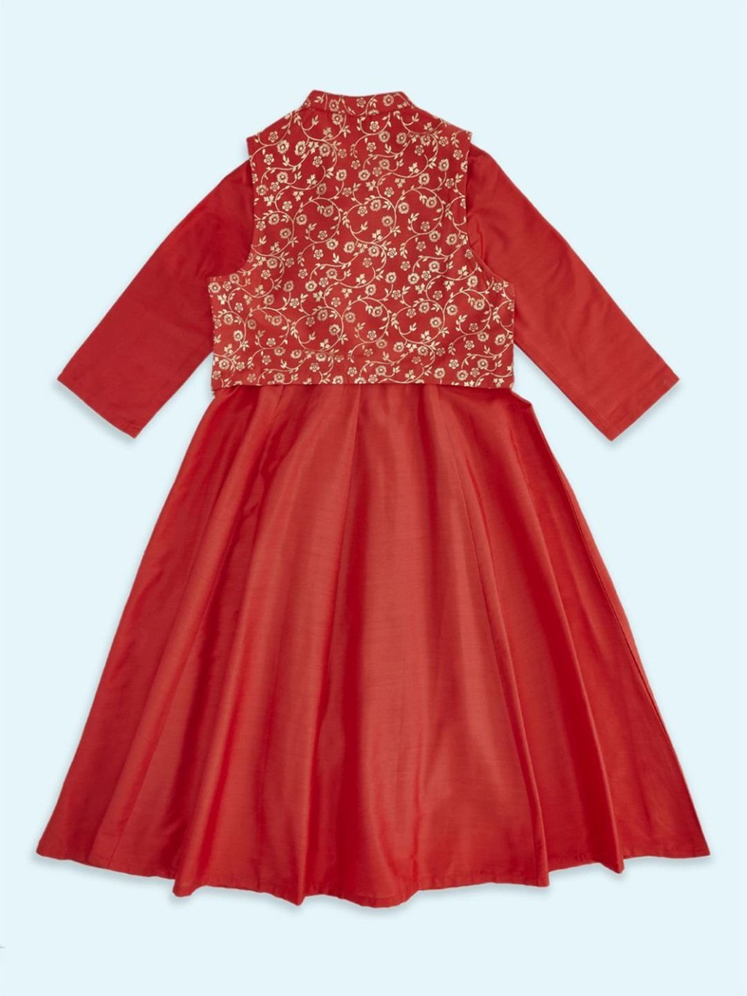 Akkriti by Pantaloons Kids Red Floral Print Dress Set