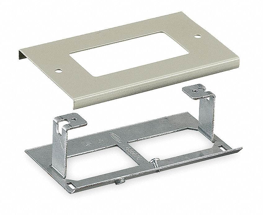 HUBBELL WIRING DEVICE-KELLEMS HBL3048RGY Single Receptacle Cover,Gray