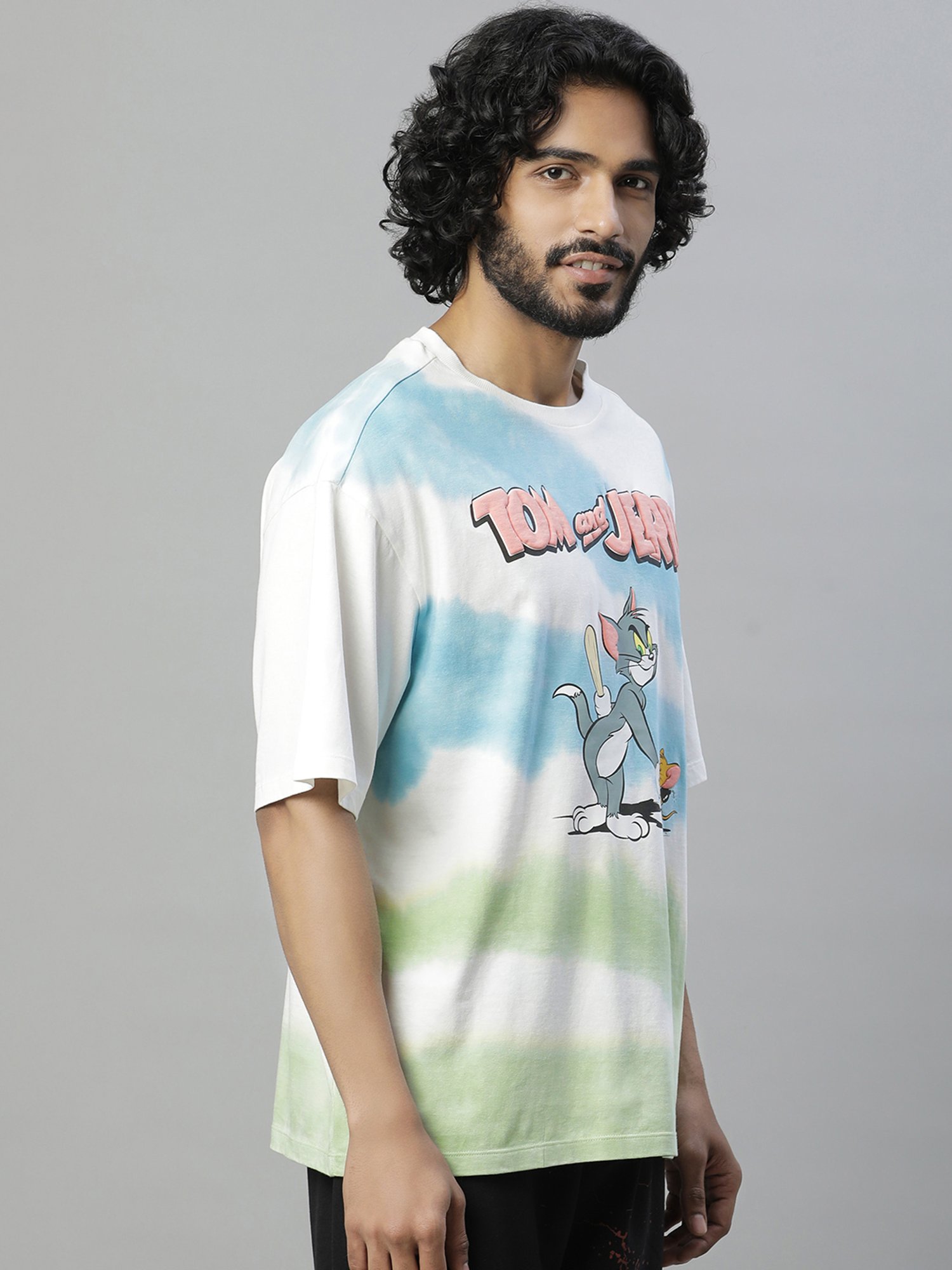 Free Authority Multicolor Regular Fit Tom & Jerry Print T-Shirt - Pack of 2