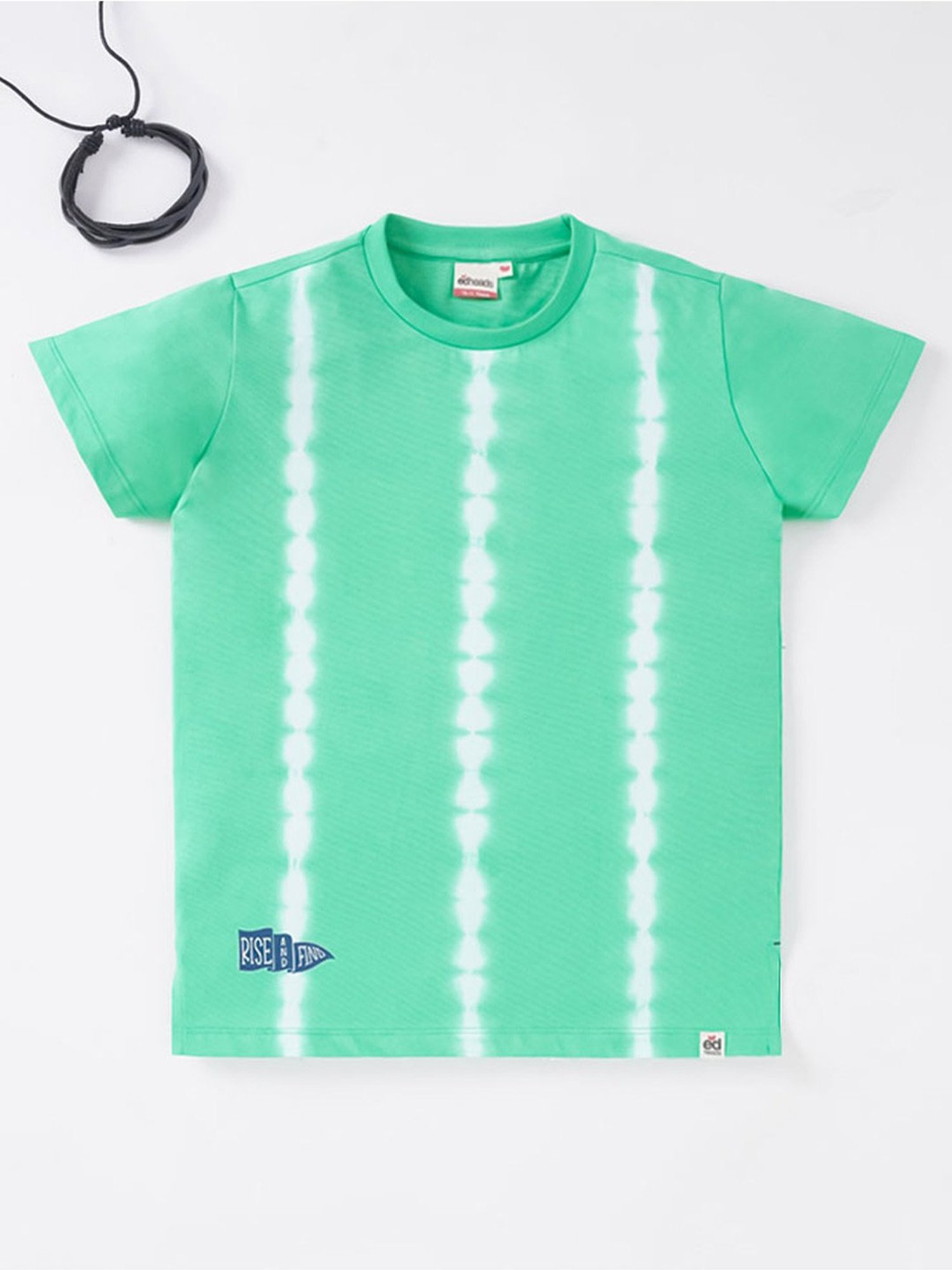 Edheads Boys Green Cotton Ombre T-Shirt