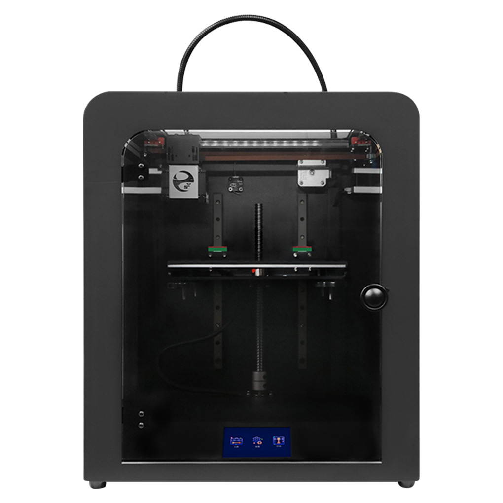 3.5 Inch Touch Screen Auto-leveling Pause Resume Printing Desktop 3D Printer with Crystal Glass Platform - black