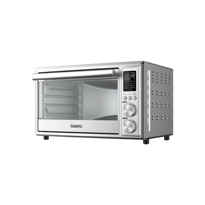 Galanz 0.9 cu ft 6-Slice Digital Toaster Oven with Air Fry - Stainless Steel