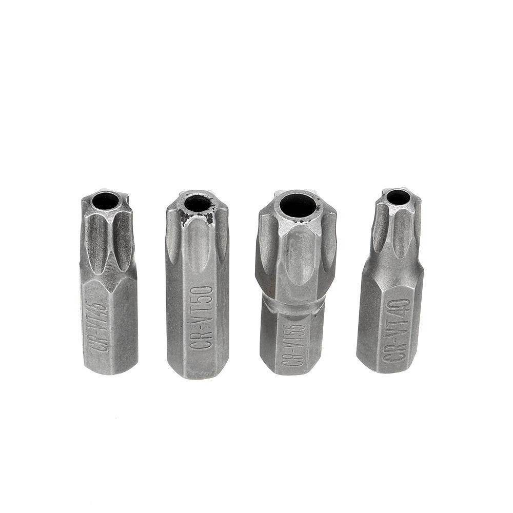 17pcs Tamper Proof Socket Adapter Set Chrome Vanadium Steel Bit Socket Sleeve Tool