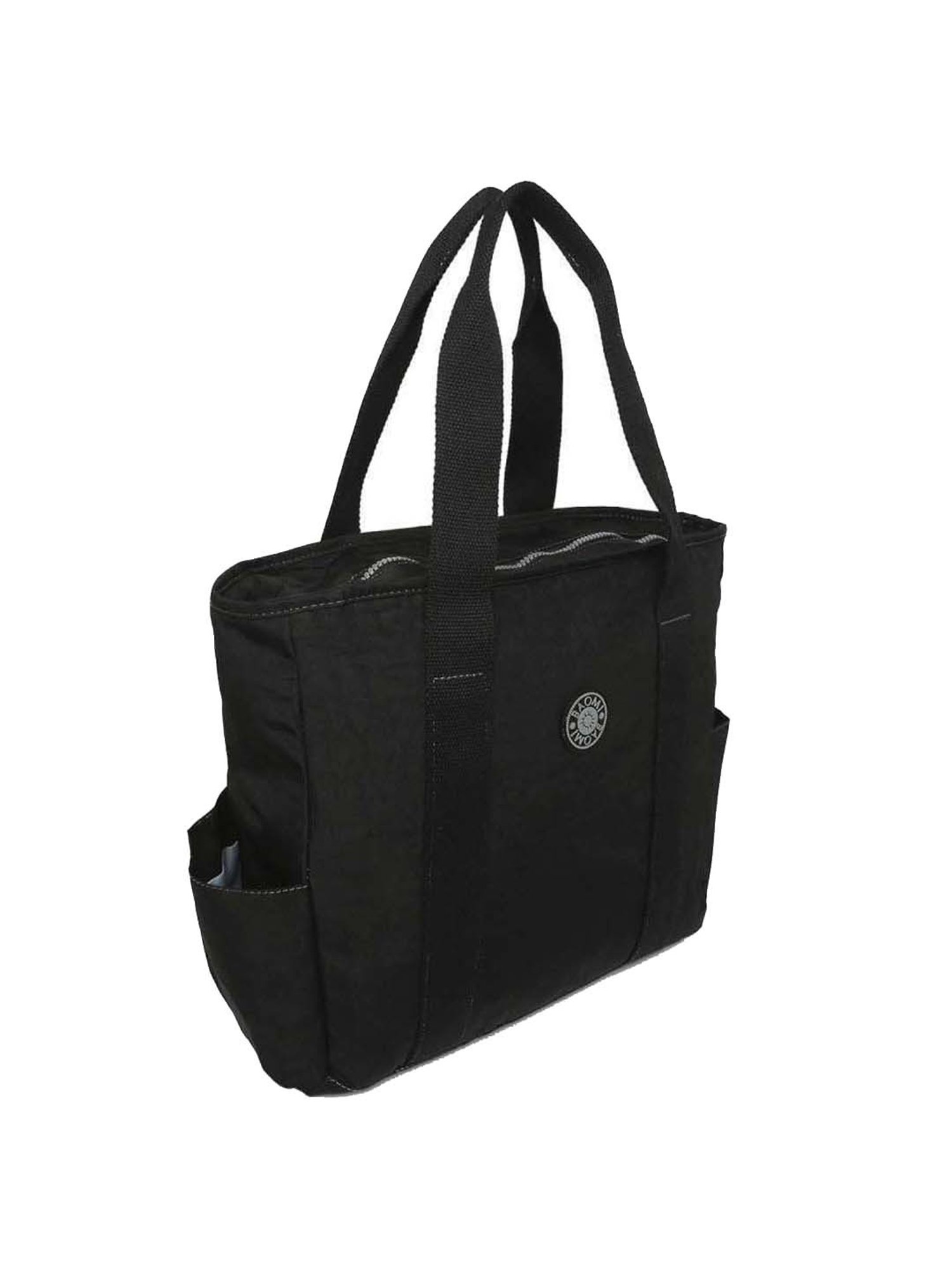 Baomi Black Solid Medium Handbag