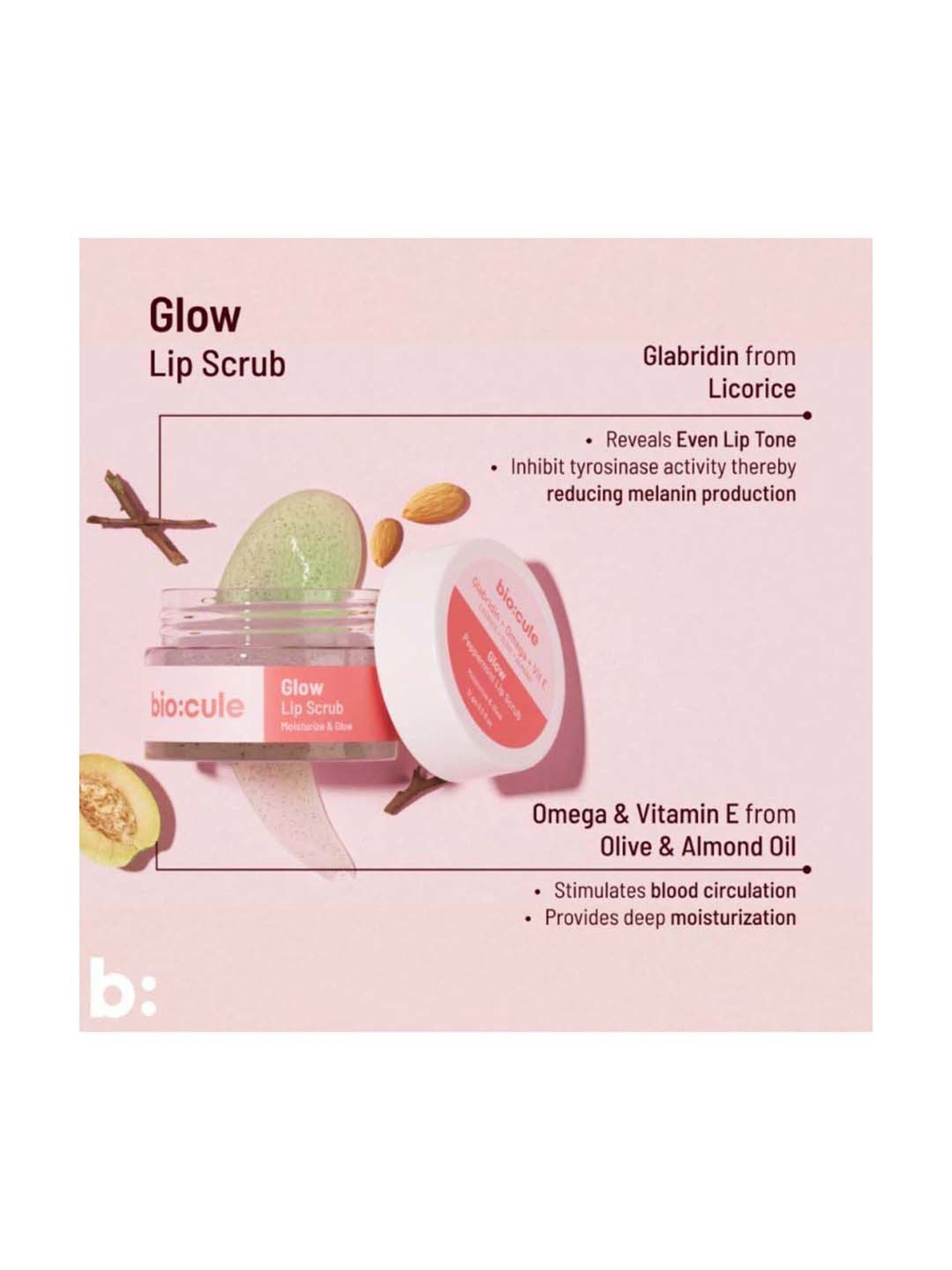 ENN Sugar Rush Nourishing Lip Scrub with Pomegranate & Vitamin E - 6 gm