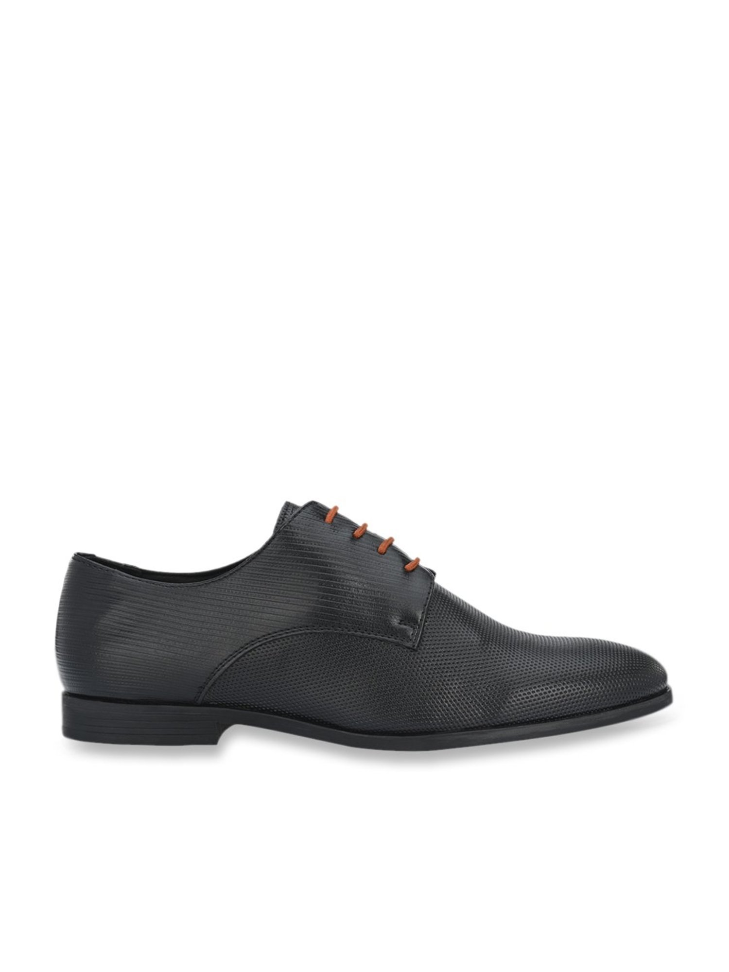 Delize Men's Black Derby Shoes