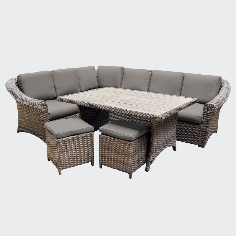 Walton 7pc Sectional Set - Gray - Leisure Made