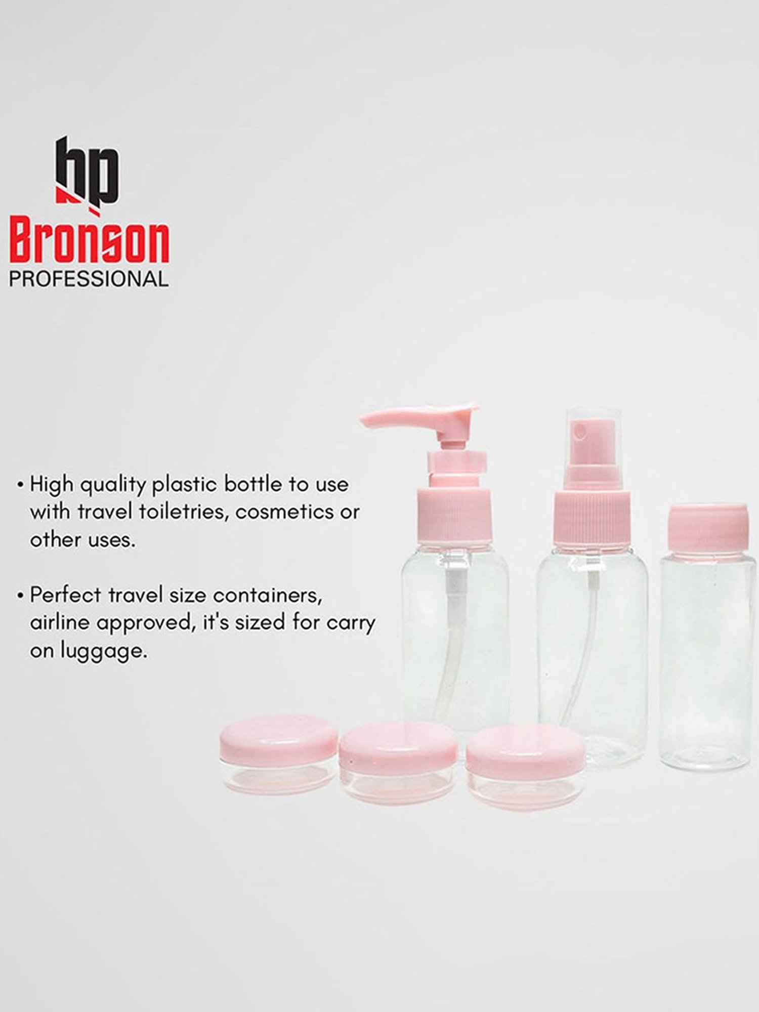 Bronson Professional Travel Size Bottles - Set of 6