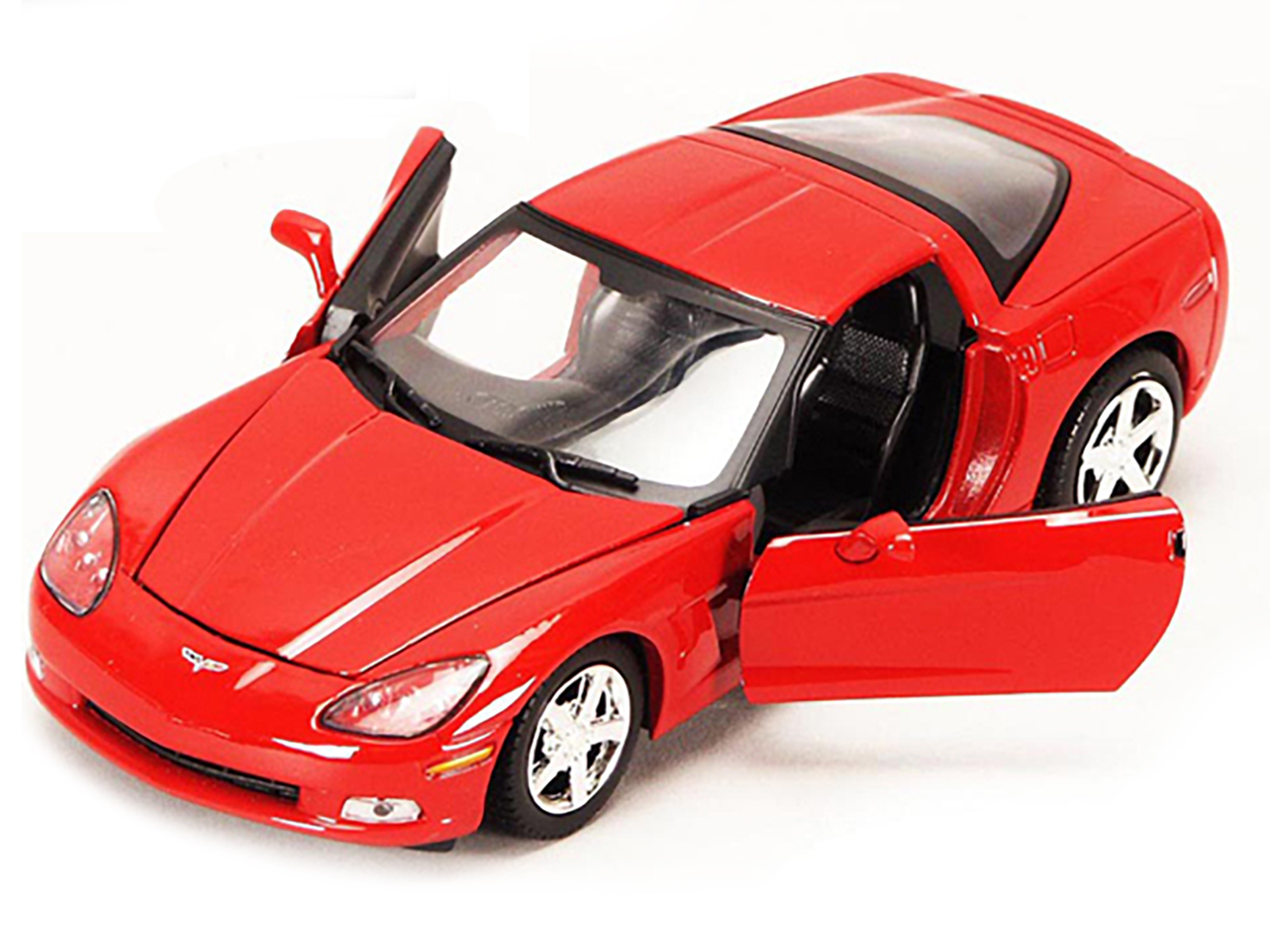 2005 Chevrolet Corvette C6 Coupe Red 1/24 Diecast Model Car by Motormax