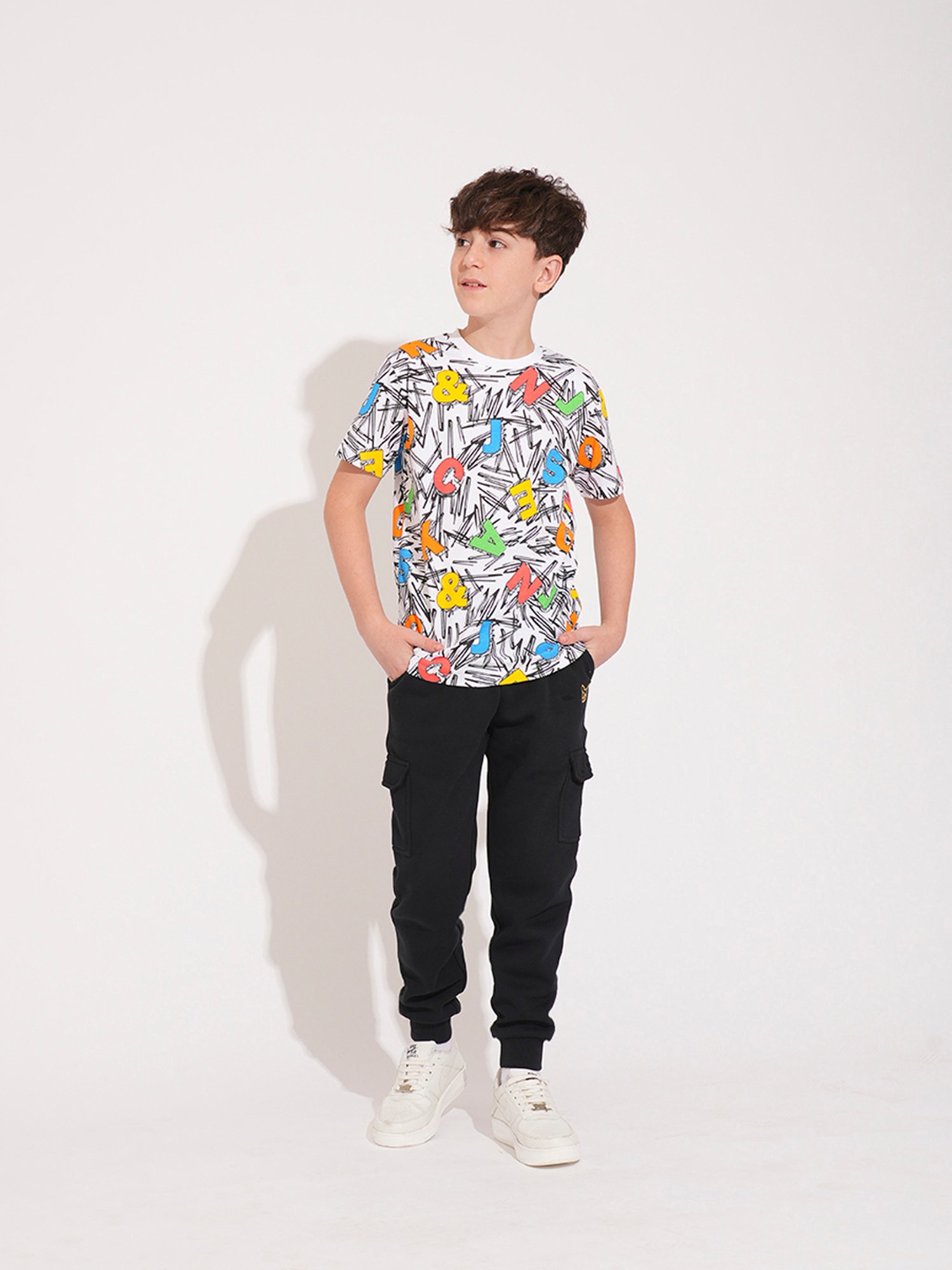 MINIKLUB Boys Blue Printed Full Sleeves T-Shirt