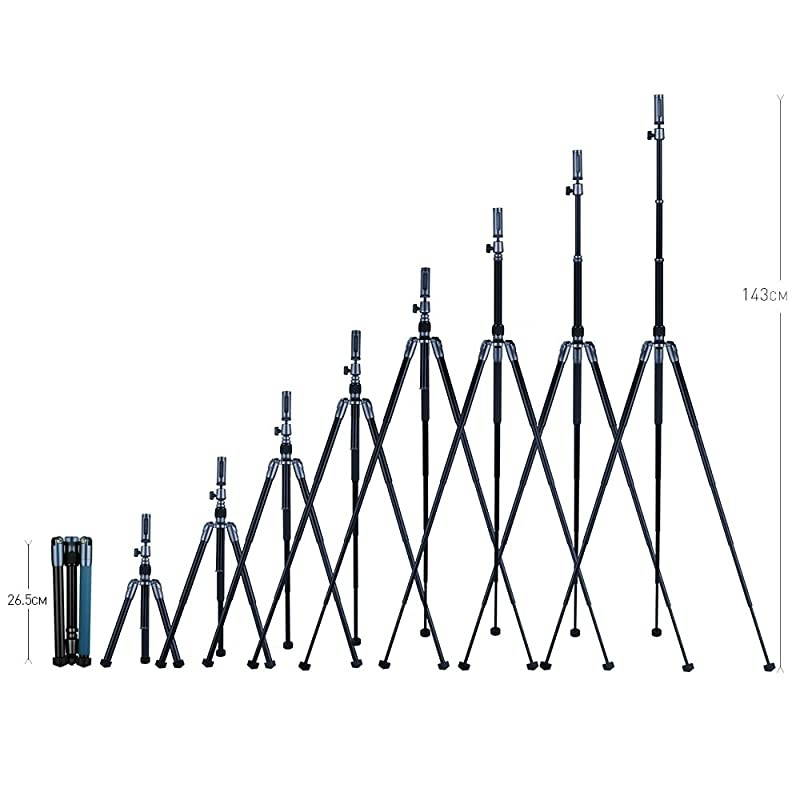 Compatible for Camera Phone Compact Aluminum Tripod,56 Inch 1.87lbs Portable Lightweight Tripod Monopod Stand with Ball Head Phone Grip and Carry Bag for DV Canon Nikon Sony DSLR Cameras (Blue)