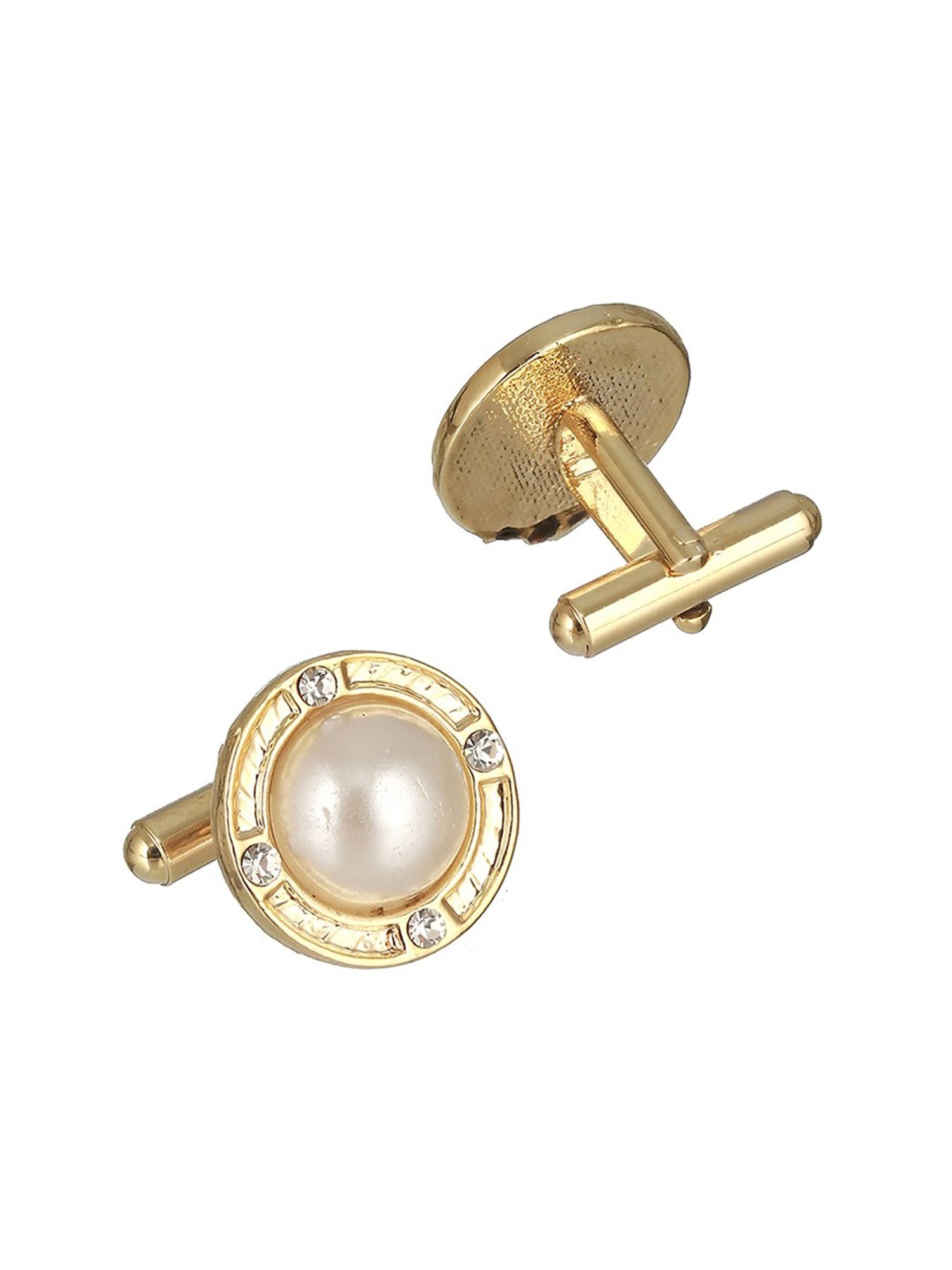 Bold by Priyaasi Halo Circle Golden Cufflinks for Men
