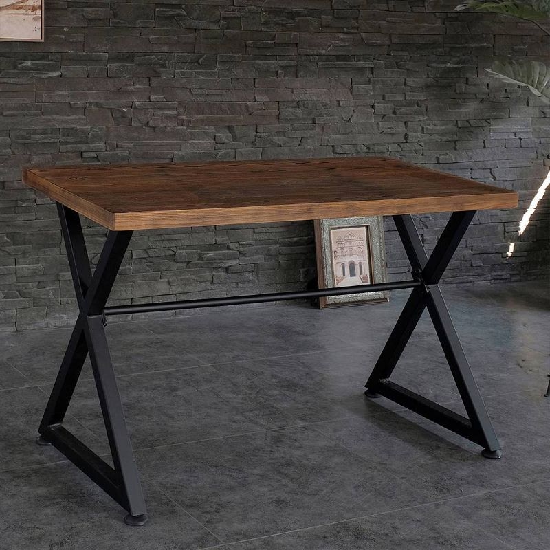 Industrial Modern Desk Nova Collection Brown/Black - AC Pacific