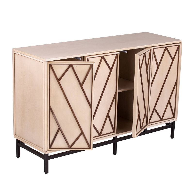 Maisas Art Deco Buffet Antique Cream/Black - Aiden Lane