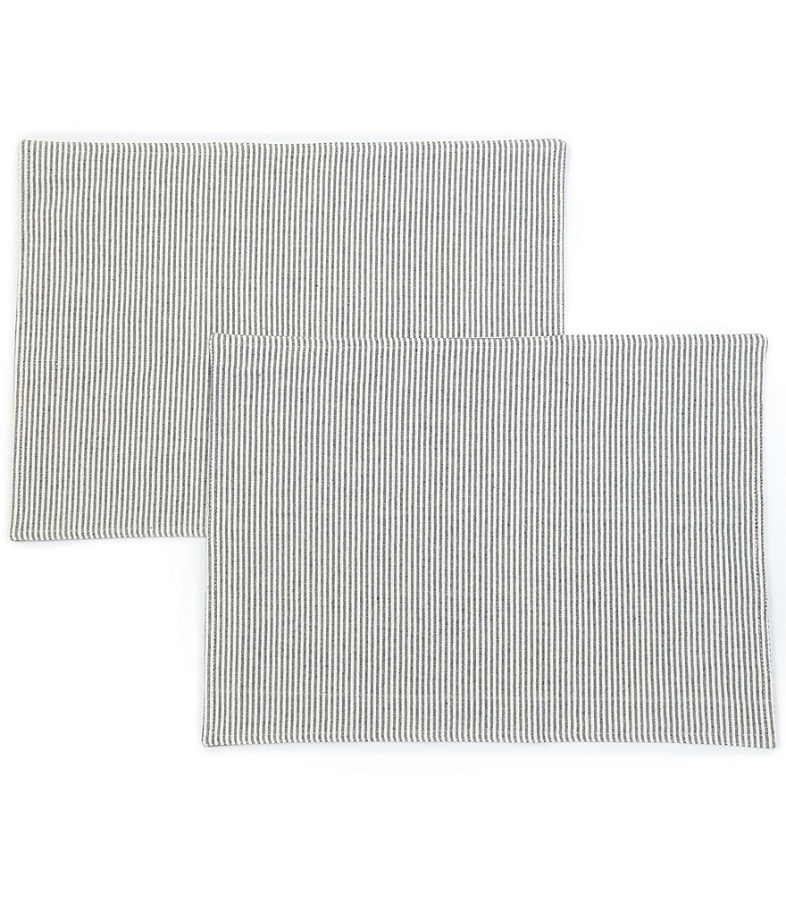 Mud Pie Blue Indigo Printed Chambray Napkins, Set of 4