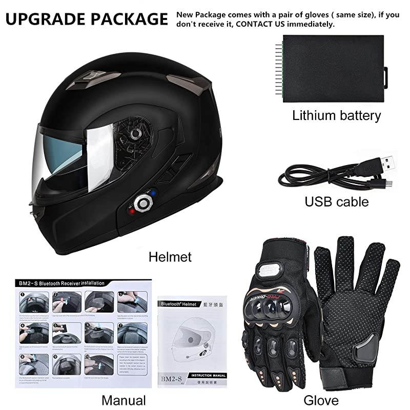 Motorcycle Bluetooth Helmet  BM2S Flip Up Modular Bluetooth Motorcycle Helmet Voice DialHandsFree Call 500M 23 Riders MP3 FMDOT Motorcycle Helmet with Bluetooth 30
