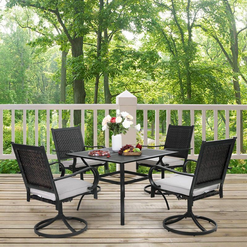 7pc Classic Outdoor Patio Dining Set Gray Wash - Saracina Home