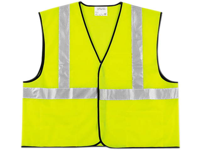 MCR Safety VCL2SLXL2 Class 2 Safety Vest, Fluorescent Lime w/Silver Stripe, Polyester, 2X