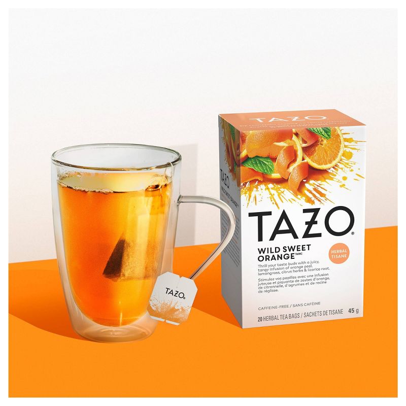 Tazo Wild Sweet Orange Caffeine-Free Herbal Tea - 20ct