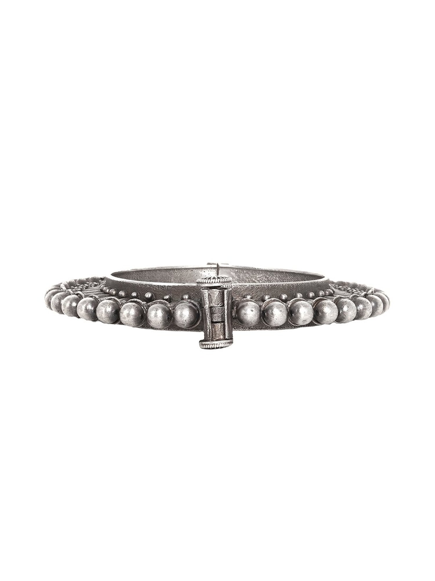Teejh Ethnic  Jeni Silver Oxidized Bangle for Women