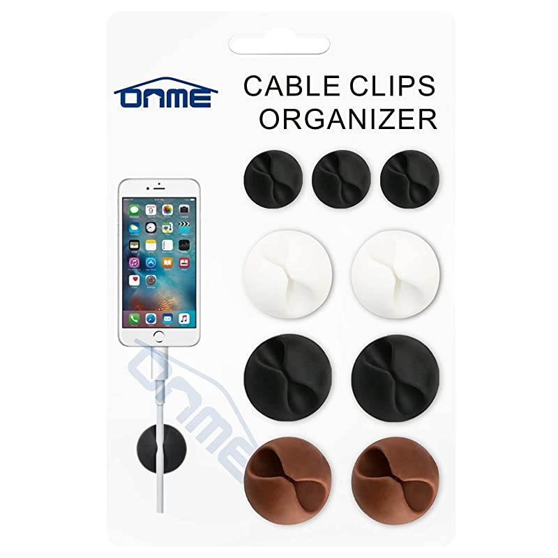 Cable Clips  Cable Holder Multipurpose Cord Management for Home NonToxic Rubber Material SelfAdhesive Desk Cord Clips Durable Cord Organizer Black Cord Holder for Office 3 Colors 6pcs