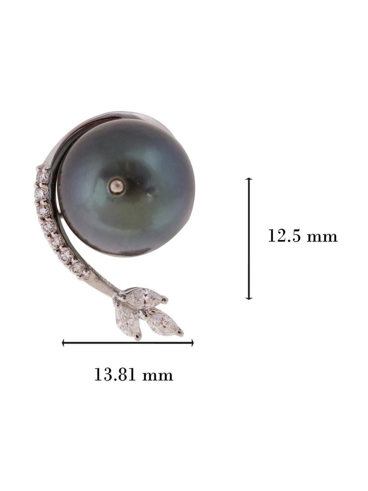 CKC 18k Gold & Diamond Earrings with White Rhodium Polish for Women