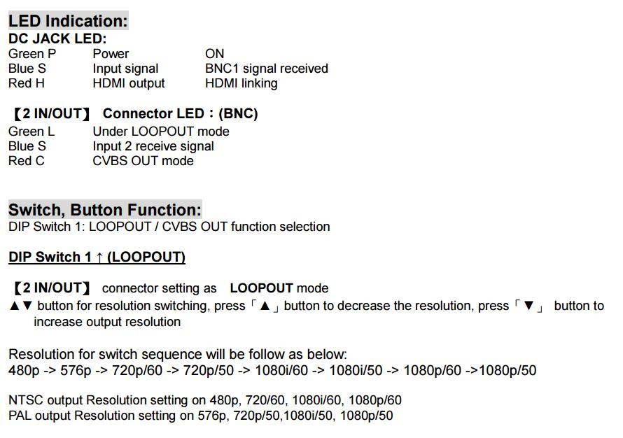 BlueCCTV CCTV AHD Video Converter to HDMI, VGA, BNC Three in One