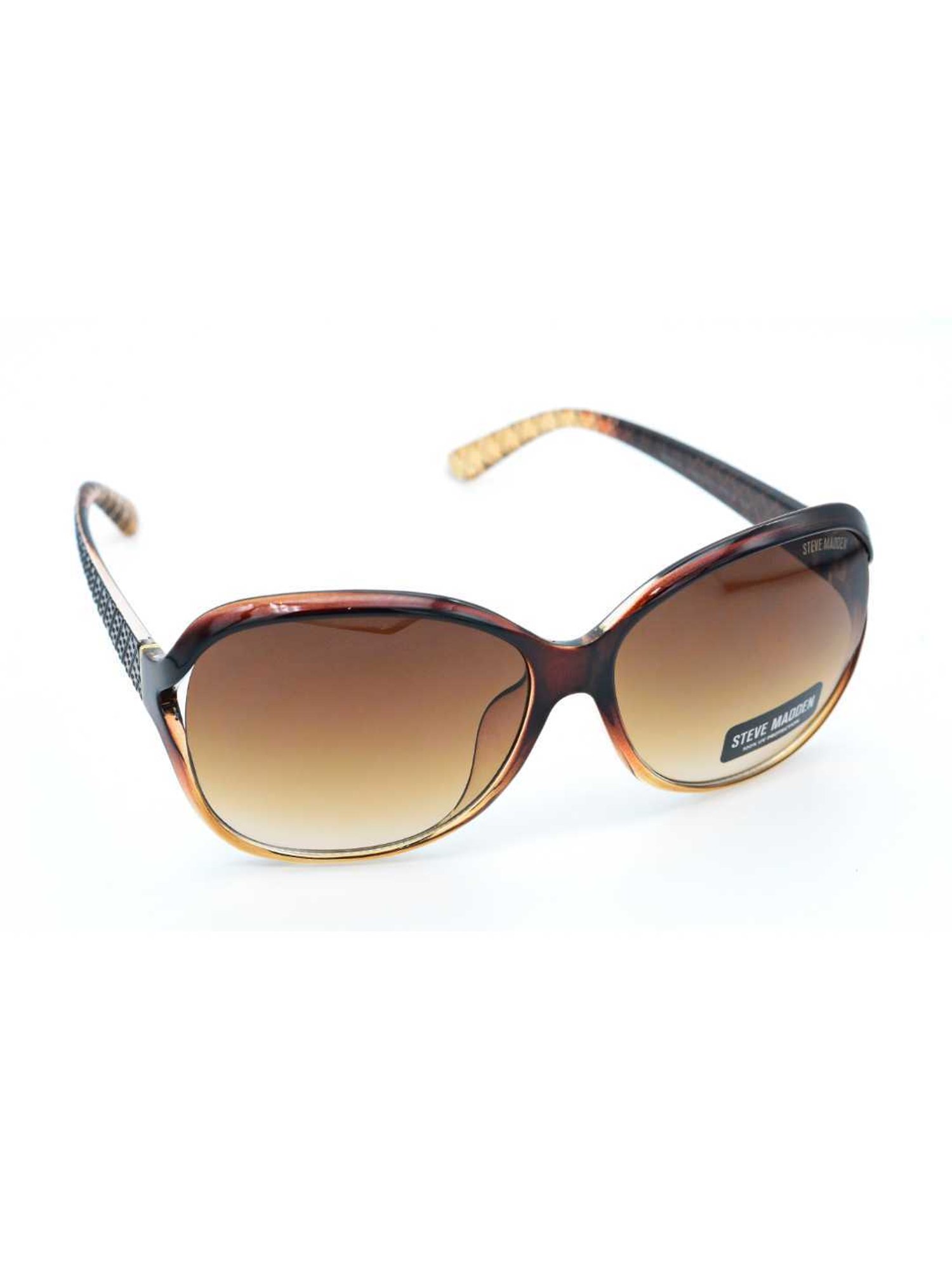 STEVE MADDEN Tan Oversize Irregular Sunglasses for Women