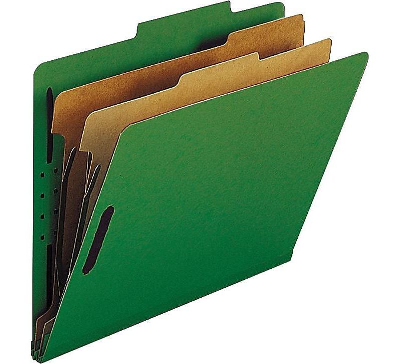 Nature Saver Classification Folders 2"Exp. 2 Dvdrs Letter 10/BX GN SP17208