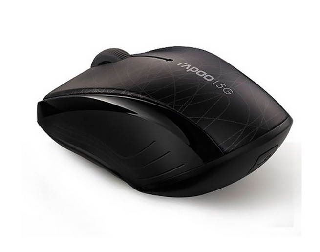 Rapoo 3100P Black 3 Buttons 1 x Wheel USB 5GHz Wireless Optical 1000 dpi Mouse