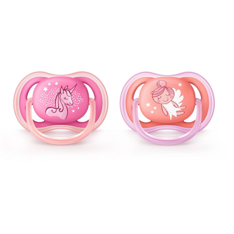Philips Avent Ultra Air Pacifier 6-18m - Pink/Peach - 2pk