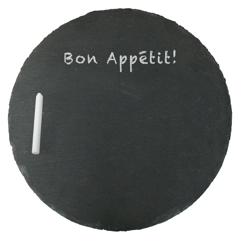 Epicureanist Slate Cheese Markers with Tray Black