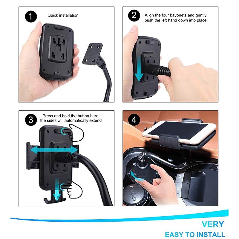 Holder Phone Mount Universal Adjustable Car Phone Holder Mount Automobile Gooseneck Holder Cradle Car Phone Mount for iPhone 12 Pro11XsMaxXXR87 Plus Samsung Galaxy Upgraded