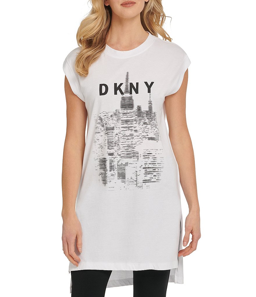 Calessa Floral Embroidered Round Neck Short Sleeve Tunic