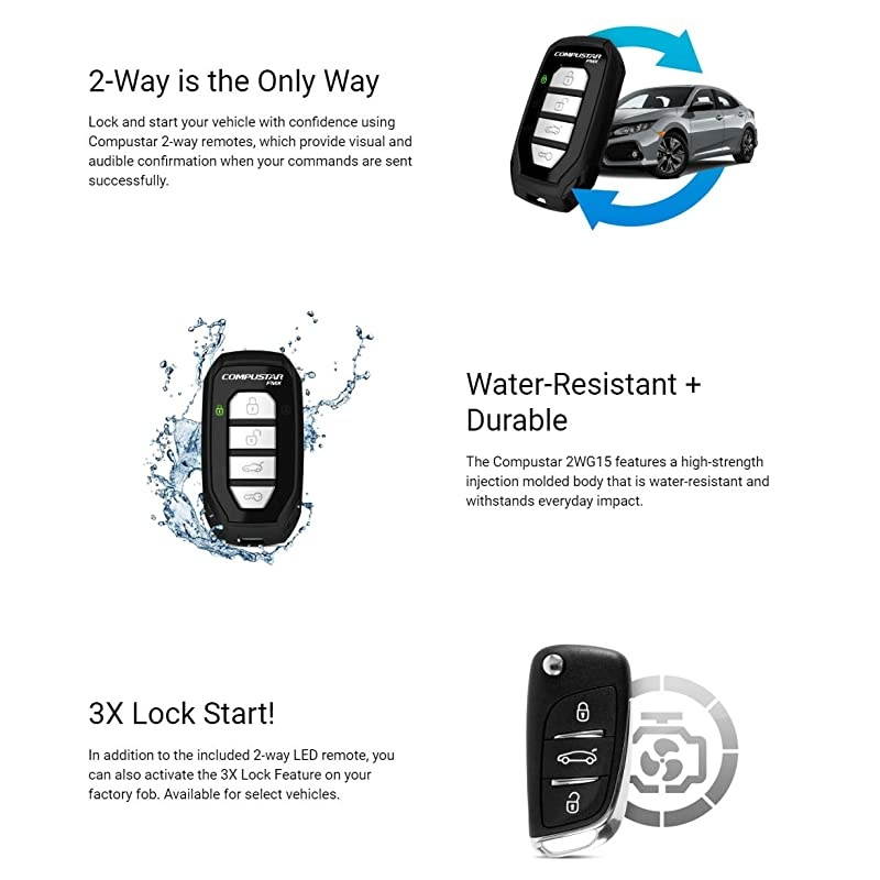 CSX4900-S 4-Button 2-Way, 3000' Remote Start System w/Drone X1LTE