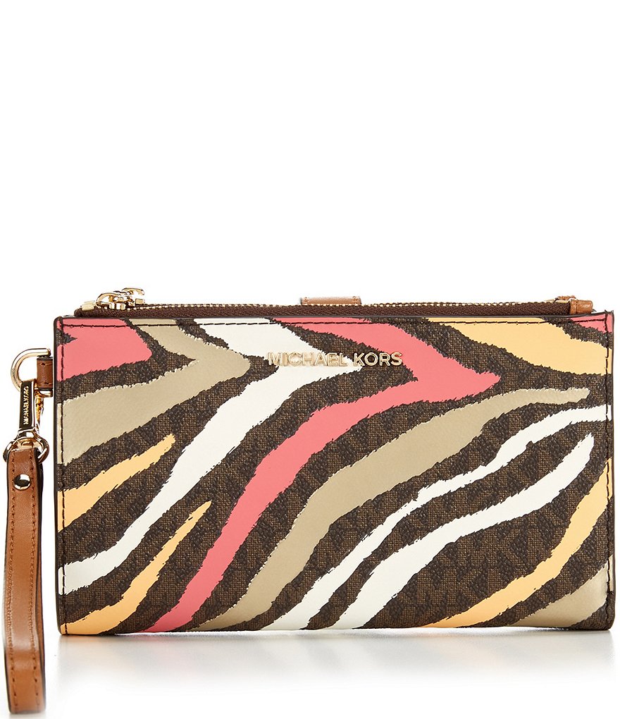 Michael Kors Signature Jet Set Double Zip Wristlet