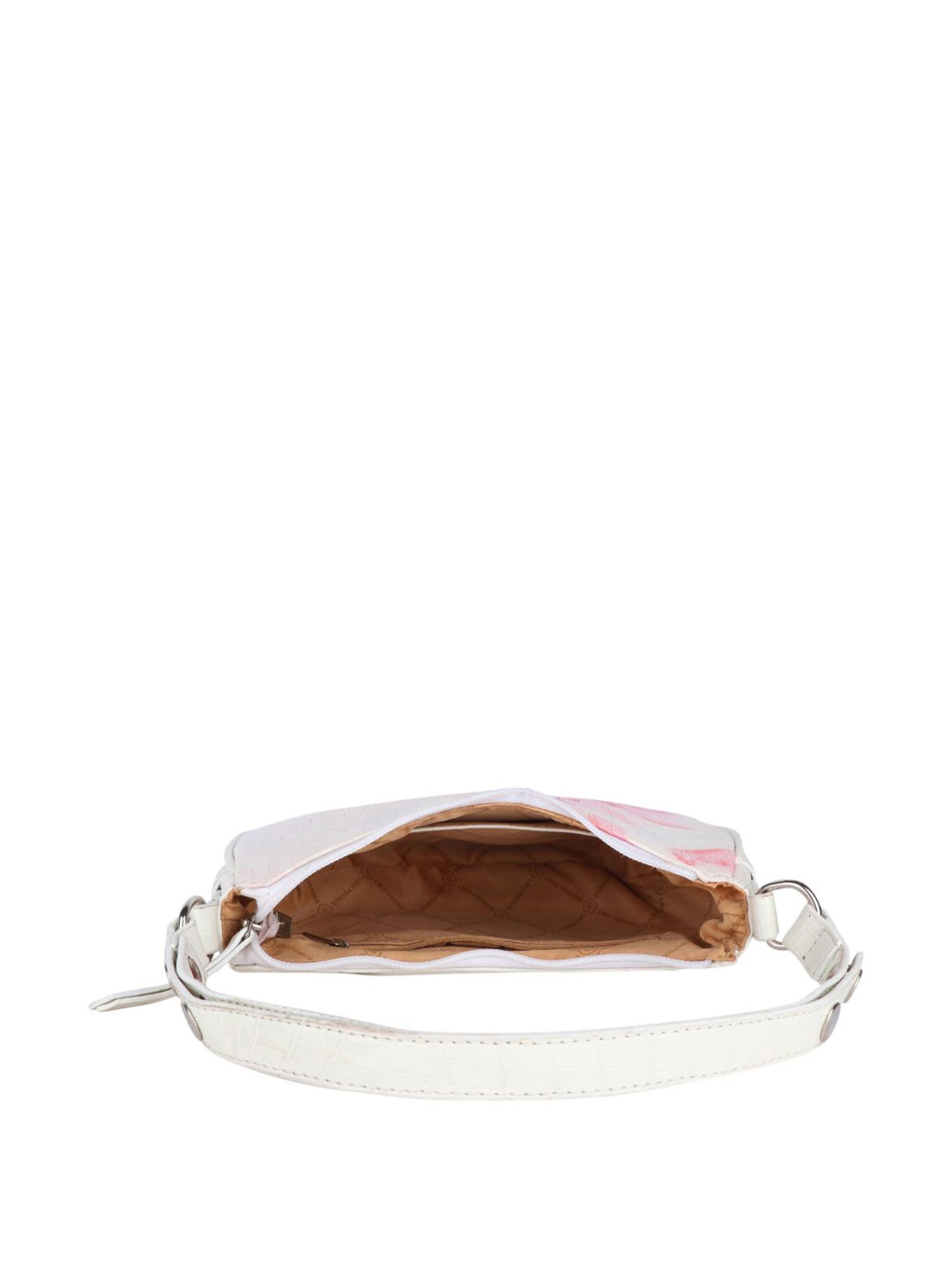 Lino Perros White Printed Medium Shoulder Bag