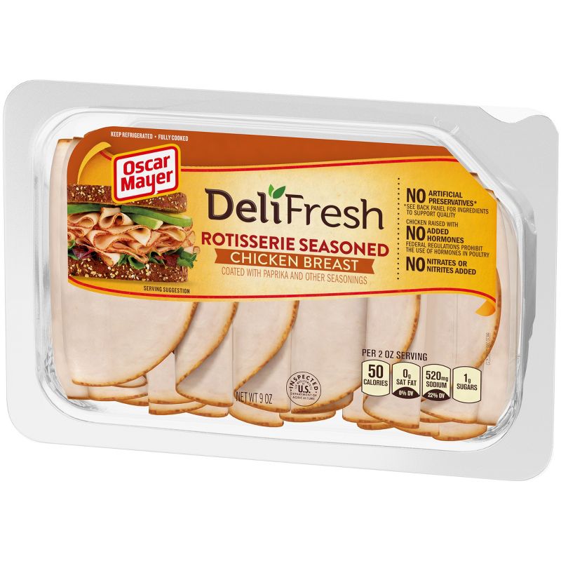 Oscar Mayer Deli Fresh Sliced Rotisserie Seasoned Chicken Breast - 9oz