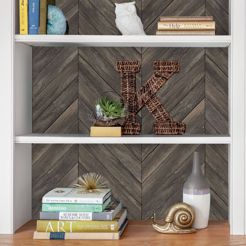 Brewster Wildwood Peel And Stick Wallpaper Walnut