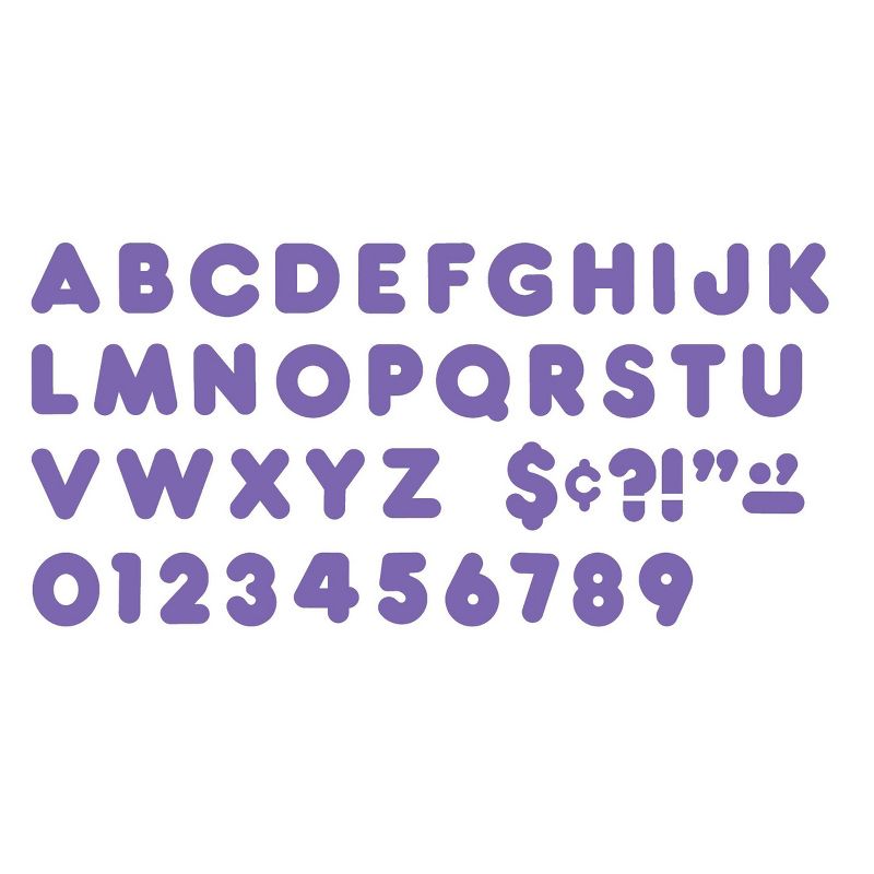 6pk 4" Casual Uppercase Ready Letters Purple - TREND
