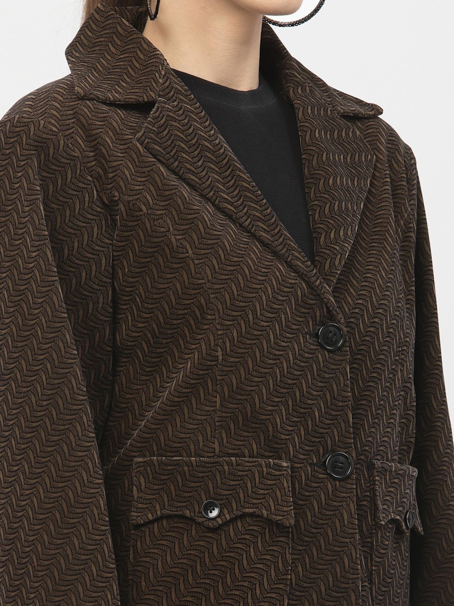 Westwood Brown Printed Blazer